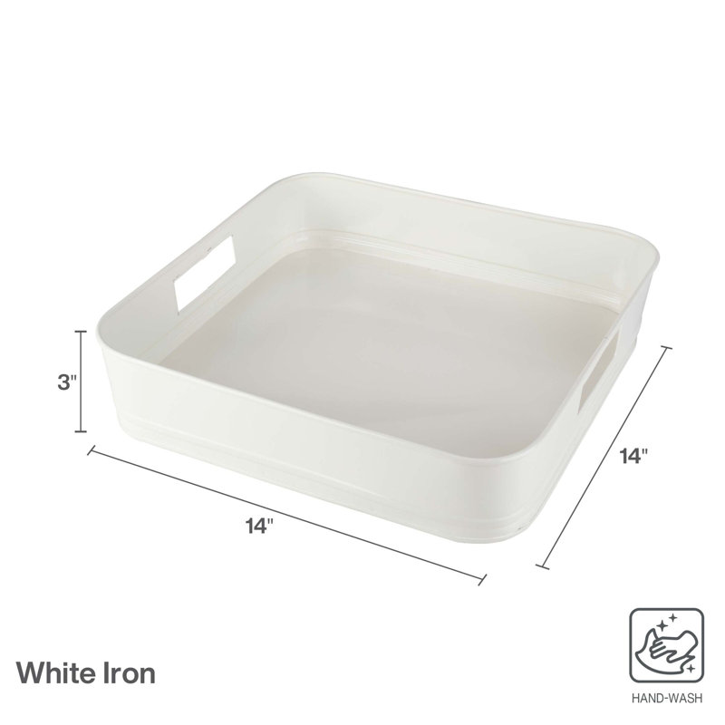 Towle Living 14-In White Square Tray