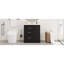 Meuble-lavabo de salle de bain avec lavabo en céramique / tablette / porte réglable et trois tiroirs / meuble-lavabo-113435752