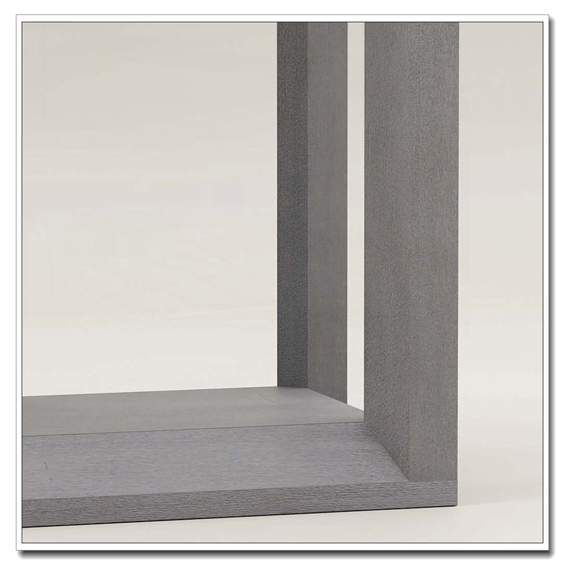 Console rectangulaire de 60 po en placage de bois massif, table de canapé large, table de canapé derrière avec amplement de rangement pour le vestibule et le salon