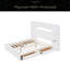 Grand lit en bois avec armoire, tablette et prises tout-en-un-1264502181