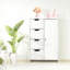 Armoire de salle de bain blanche avec tablette réglable et tiroirs - pour la chambre à coucher, le salon, etc.
