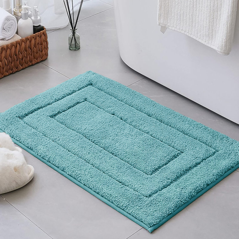 Ensemble de tapis de bain 2 pièces 100% polyester, Bleu