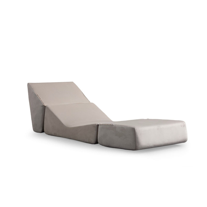 Versatile 1-Seat Sofa-Bed, Cream Color, 27.6 x 39.4 x 27.6 inches | 100% Polyester Fabric, 28 DNS Foam | Convertible Sitting & Back Cushions, Easy to Clean, No Frame Design Perfect for Small Spaces & Guest Rooms