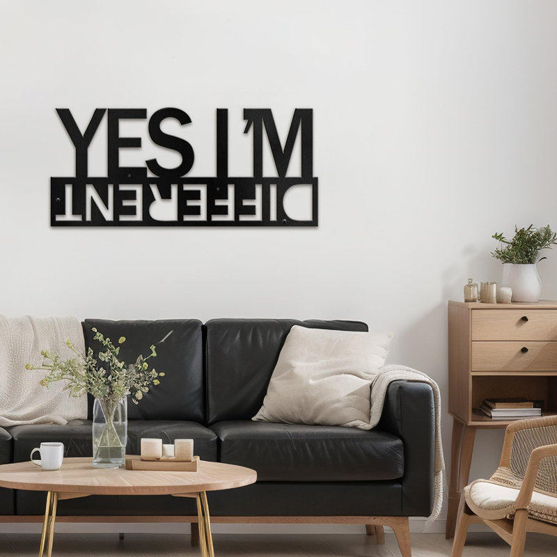 Wall Decor on Metal, 8" H x 16" W x 0.05" D, Black