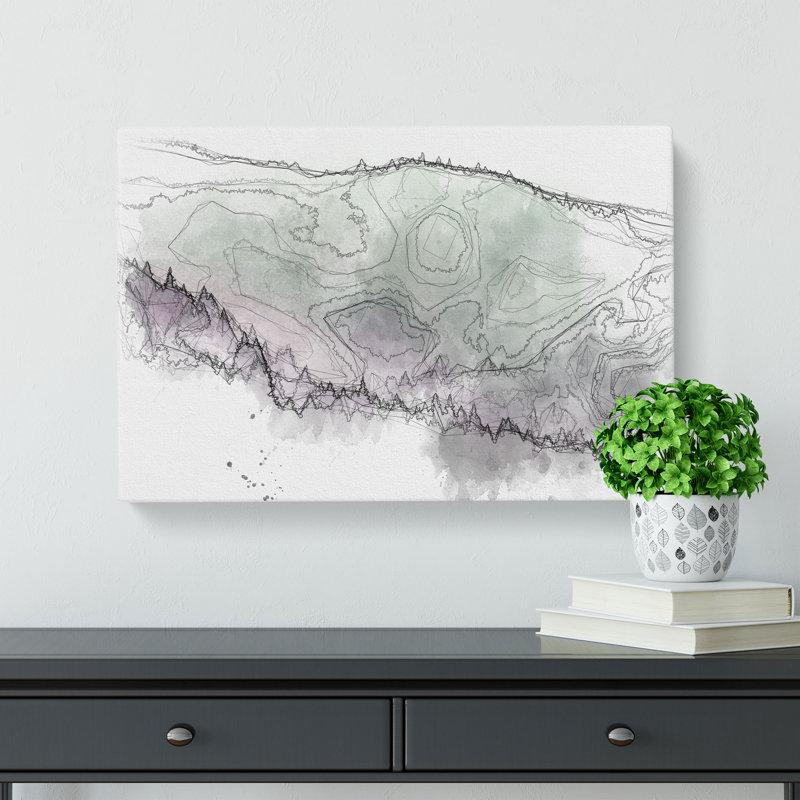 Foggy Forest - Wrapped Canvas Painting, 60cm H x 91cm W x 3cm D