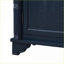 Buffet de table basse de salon bleu marine Mid-Century - structure en bois massif, grand espace de rangement Assemblage facile