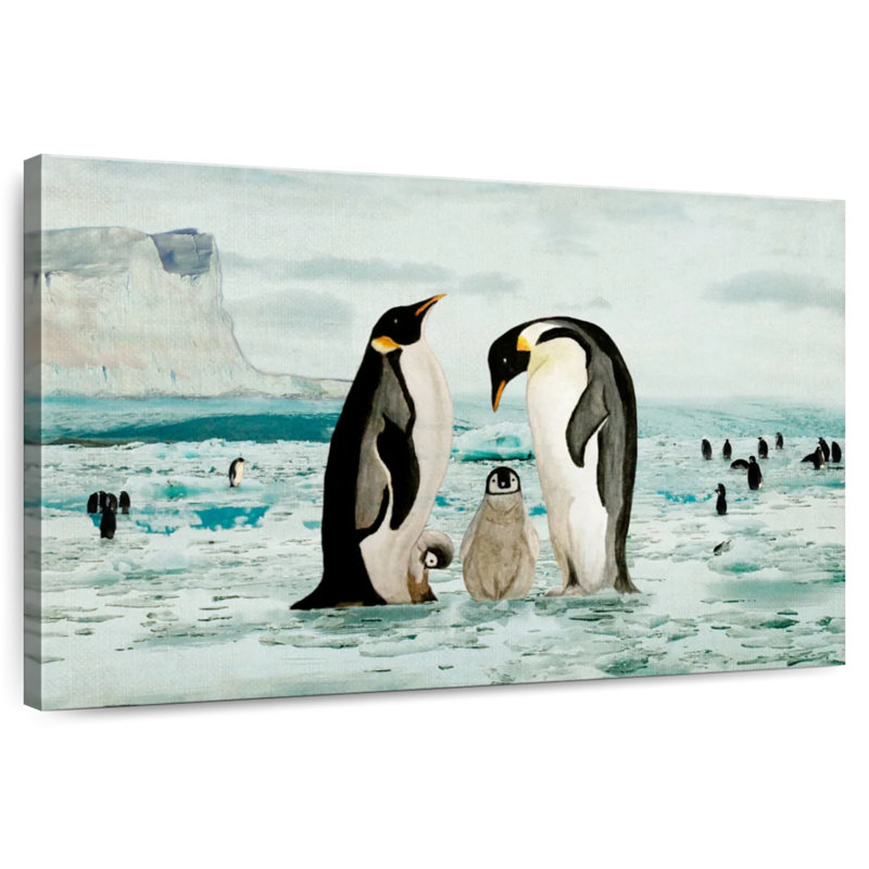 Brampt Emperor Penguin Family, 26" H x 39" W