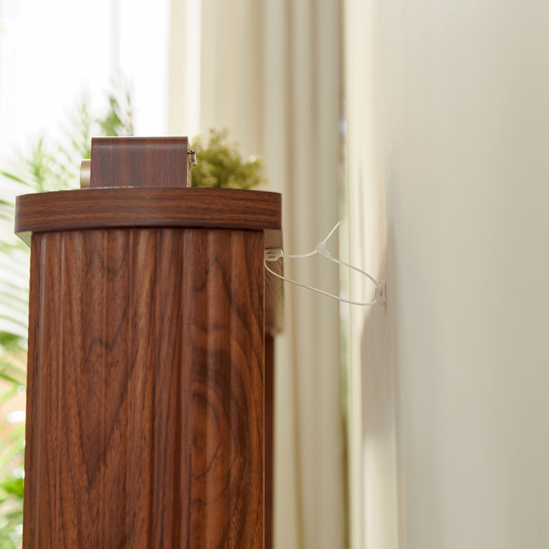 Table de rangement à texture ondulée 70,1 po pour entrée, console étroite en bois, peut être placée derrière le canapé