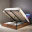 Ilinca Platform Bed Frame with Charging Station & LED Lights-1008339173