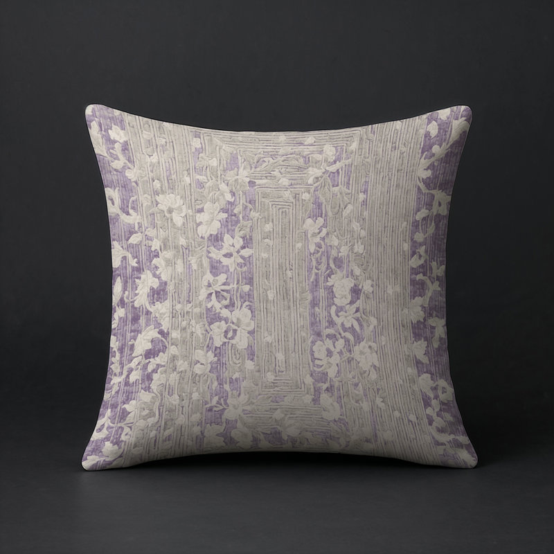 Coussin décoratif intérieur et extérieur Modern, Beige abstrait 36, Carré 16 po