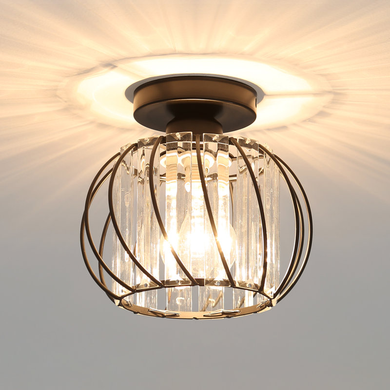 Plafonnier semi-encastré en cristal 1 lumière Lavinia