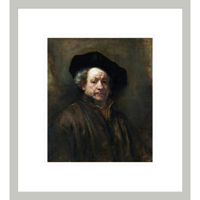 Autoportrait par Rembrandt van Rijn - Estampe numérique encadrée