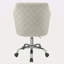 Chaise de bureau pivotante champagne et chrome