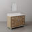 Brookhn 48 In. Single sink Whitebrook Quartz Countertop Bath Vanity in Lustrous Walnut with Mirror