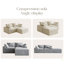 Canapé modulaire modulaire, 3 sièges, canapé modulaire compressé de style minimaliste moderne, canapé-lit pour le salon, canapé confortable avec canapé et repose-pieds-2030140541