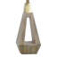 Roanoke Brown Table Lamp - Polyresin Brushed Triangle Cut Out Body - Natural Shade