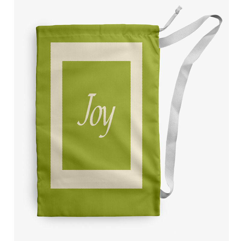 Fabric Laundry Bag with Handles, Medium (36" H x 28" W), :ight Green