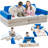 13-Piece Convertible Kids Play Couch Set | Washable Modular Foam Sofa with Velvet Covers, Space-Safe Toddler Furniture for Indoor/Outdoor Playrooms-944626416