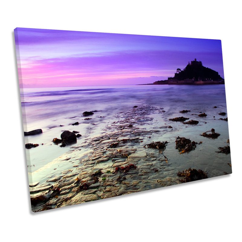 St Michaels Mount Cornwall Sunset - Wrapped Canvas Print, 40.6cm H x 61cm W x 2cm D