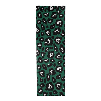 Vert imprimé animal/noir/Tapis décoratif blanc