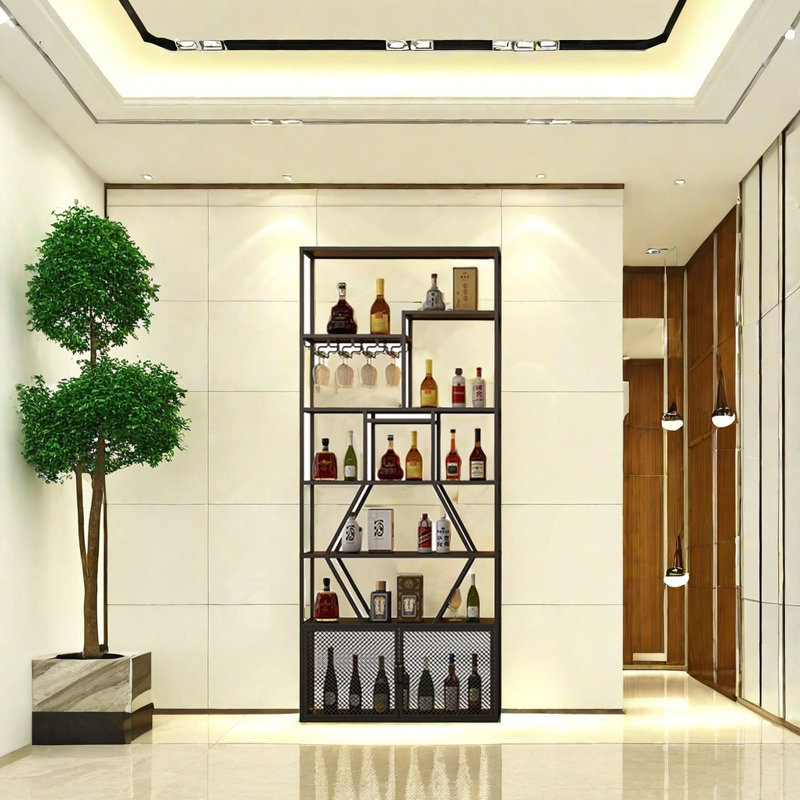 Vintage Floor Wine Rack, Black
