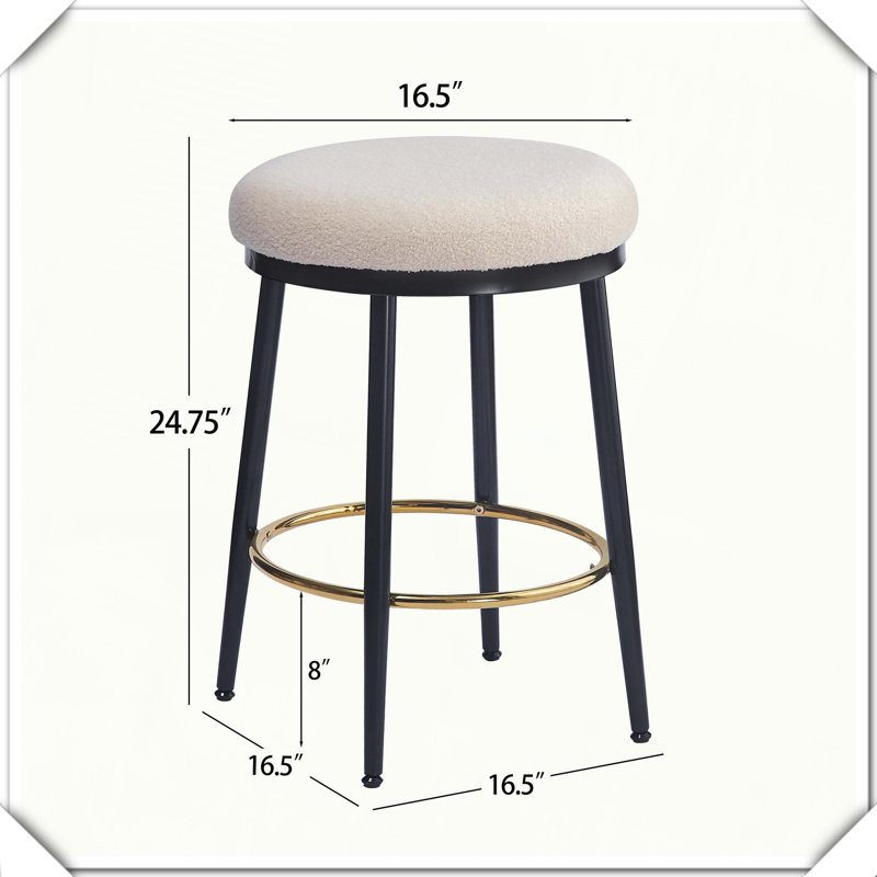 Ensemble de 4 tabourets de comptoir modernes, Blanc