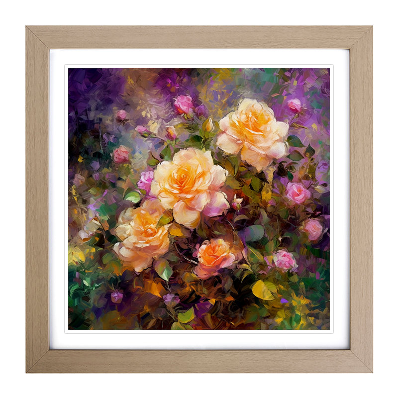 1 Piece Single Picture Frame Wall Art, Oak