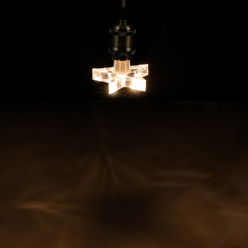 Pentagram LED Solid Crystal-Style Glass Bulb, 3000K Warm White, E26/27 Medium Base Bulbs (Base not included)