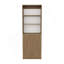 Bibliothèque 2 portes Home, unité de rangement moderne avec portes doubles et tablettes à plusieurs niveaux Beige-403068250