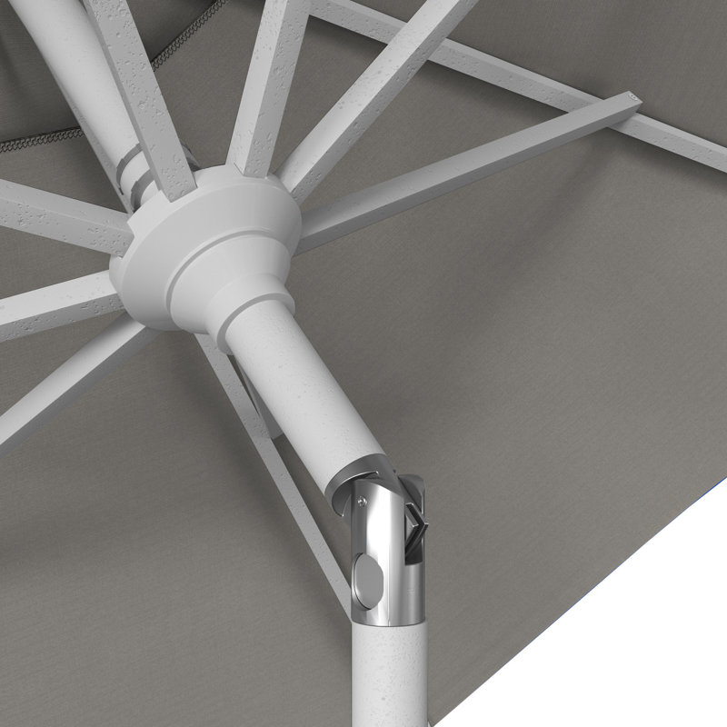 Parasol de marché 7,5', Toile granit Sunbrella®, Blanc, Sunbrella®