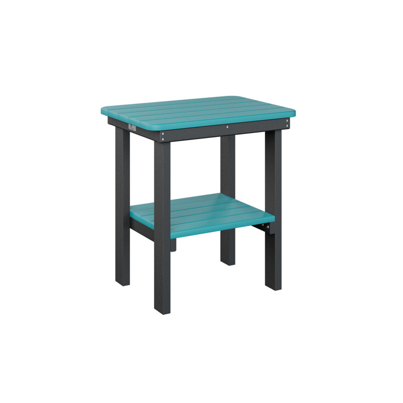 Berlin Gardens Rectangular End Dining Table, Black, Aruba Blue