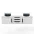 Ensemble de meuble-lavabo simple flottant 60 po avec lavabo vasque en verre trempé argenté Wildsee