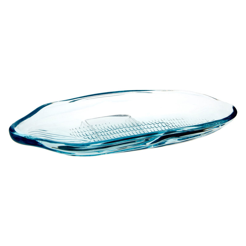 17 Stories Aimee-Louise Glass Platter, Blue