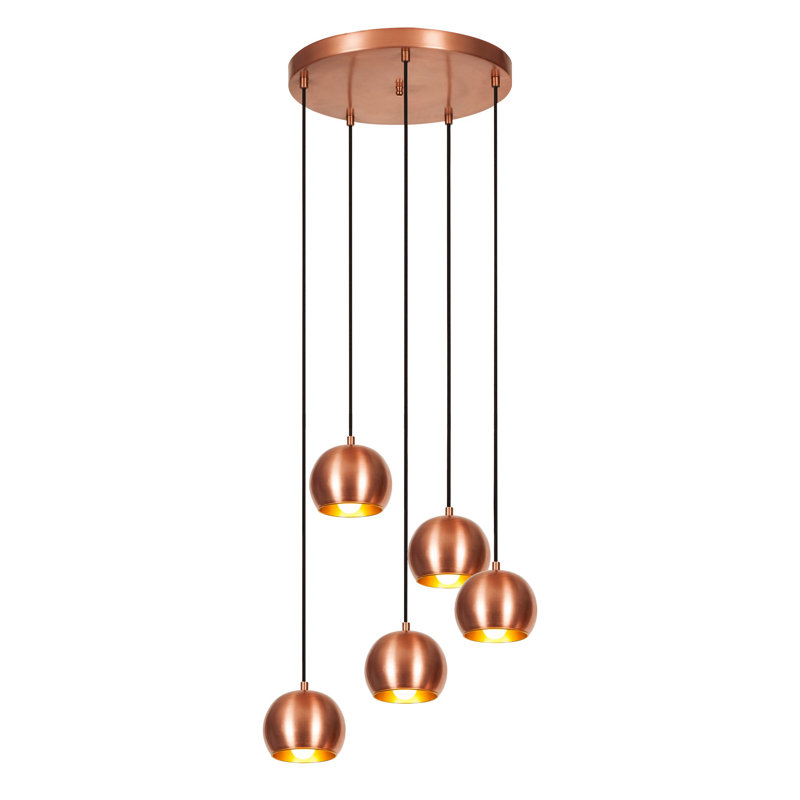 Luminaire suspendu en forme de dôme à 5 lumières Philo