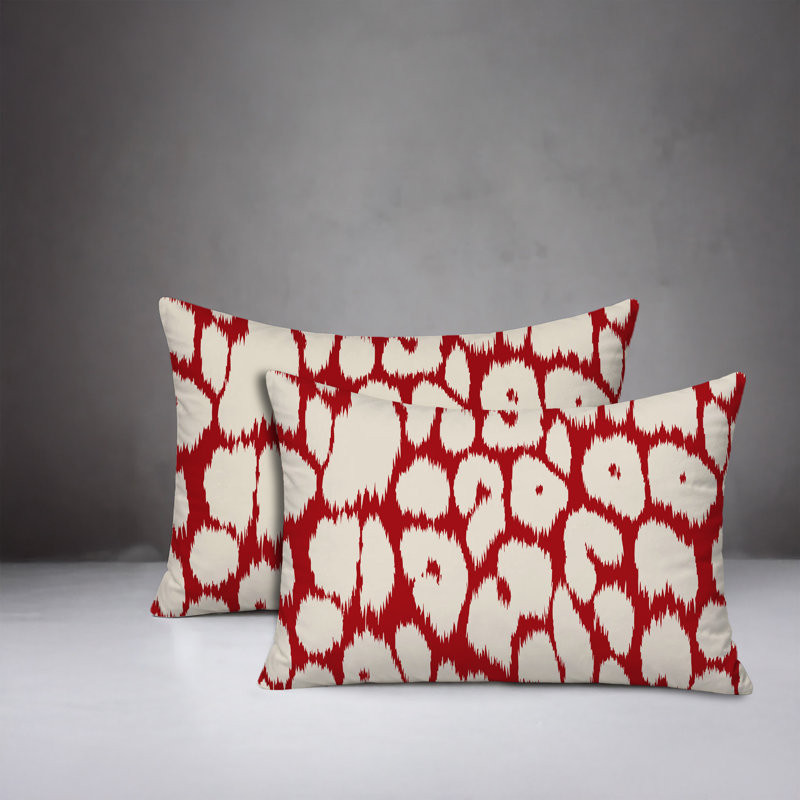 Oreiller réversible Clio Zebra, 25x18, Red