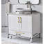 Ensemble de meuble-lavabo simple sur pied blanc moderne 30 po Fany-1908834709