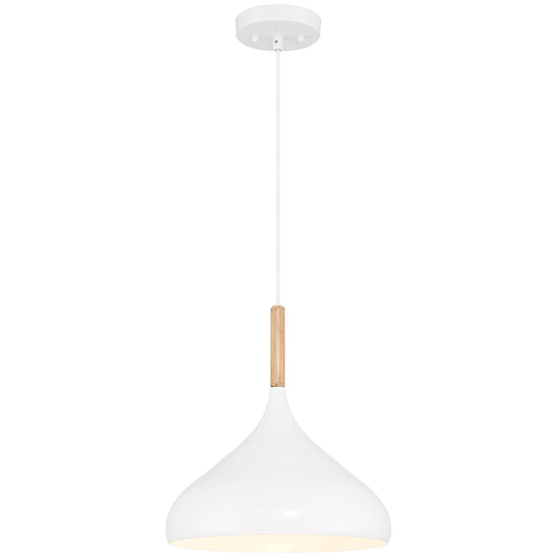 Luminaire suspendu 1 lumière Rosealina, Blanc