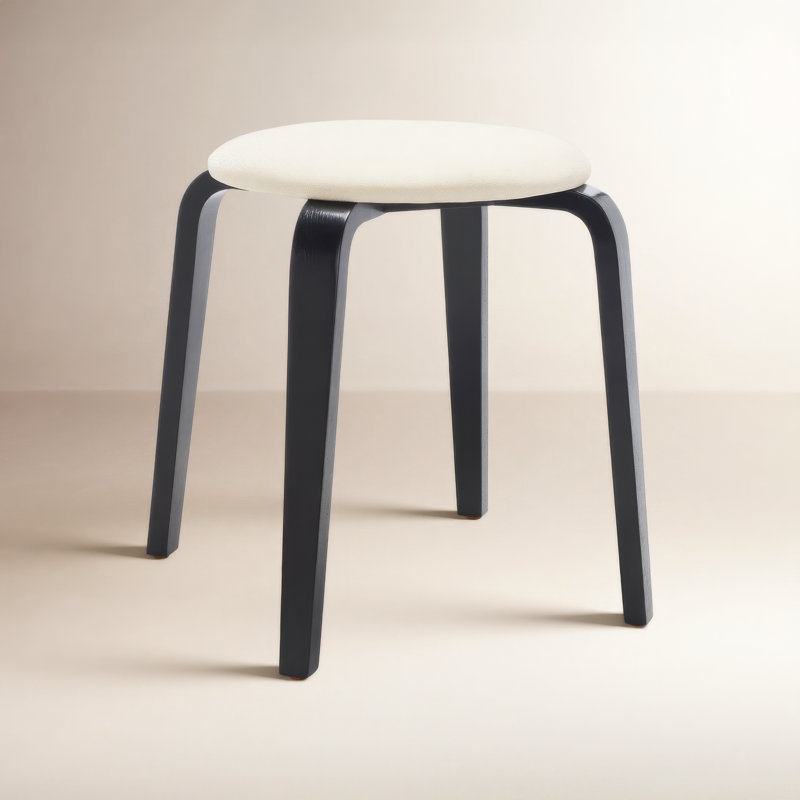 Navid Stackable Accent Stool, Black