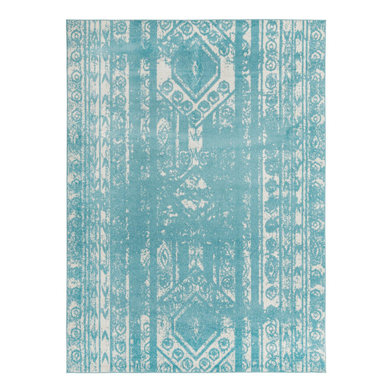 Tapis Lennon bleu clair, Rectangle 10 pi x 13 pi 1 po