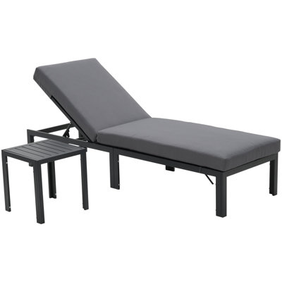 Chaise longue d'extérieur avec table GDY