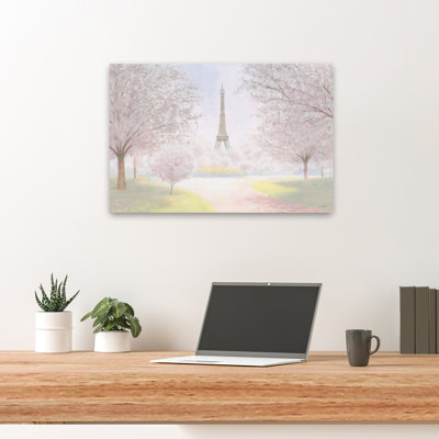Blossoms And Eiffel Tower Pretty Paris Art