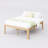 King Heavy Duty Metal Bed Frame, Printed Steel Platform Bed, Rounded Edge Legs, Anti-sway, Noise Free-950005627