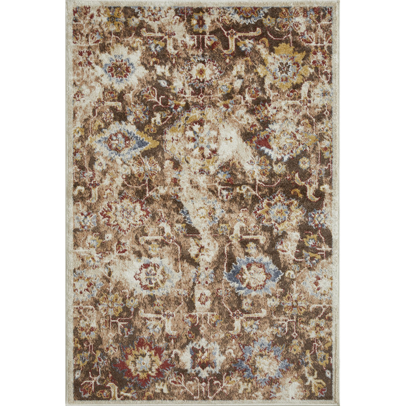 Raashi Washable Abstract Indoor Rug, Rectangle 4' x 6'