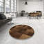 Tapis abstrait en laine brun-856198783