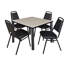 Plateau de table Kee Square, 4 chaises empilables-472020735-472020728-472020677