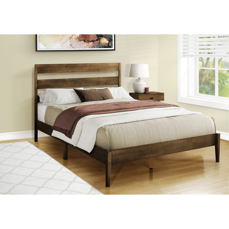 Base de lit plateforme Contemporary, Noyer