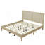 Lit plateforme solide avec rotin-1400441627