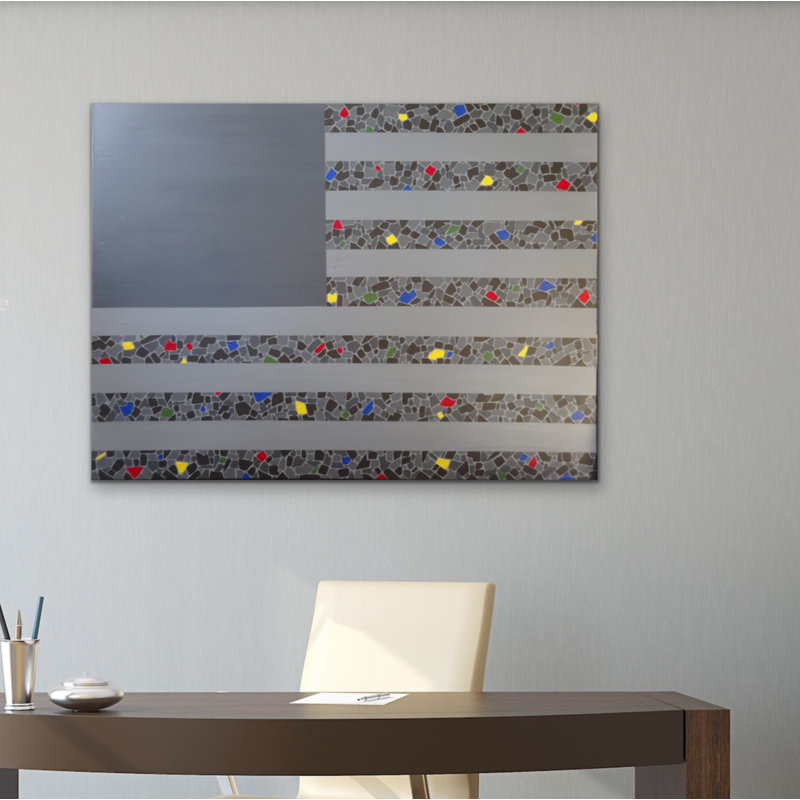 American Flag Painting by Eddie Bruckner