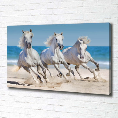 White Horses Beach - Wrapped Canvas Print