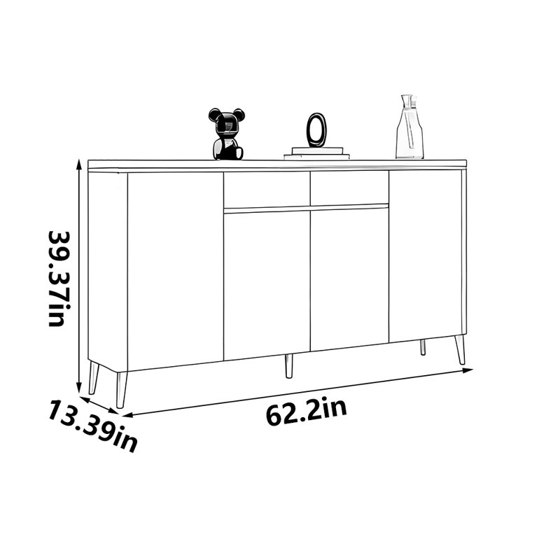 Durst, Blanc, H 39,37 po x l 62,2 po x P 13,39 po